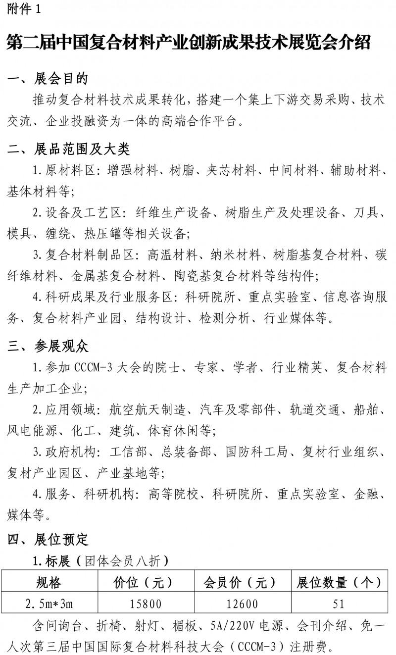 關于舉辦復合材料產業創新成果技術展覽會的通知-2